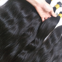 Cheveux humains bruts non traités de qualité supérieure, 100% naturels, en vrac, vente en gros, Remy double trame