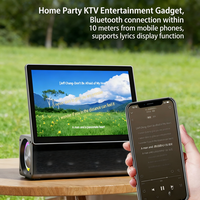 GENCE Enceinte Vidéo Intelligente HD sans Écran Tactile WiFi Stéréo HIFI Basses Appel Mains Libres pour 5.0 LED RGB Batterie Auxiliaire Maison