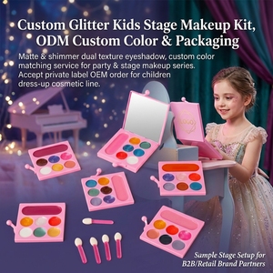 Kit Trucco per Bambini Personalizzato OEM ODM, Non Tossico e Lavabile, Set Cosmetico con Ombretto, Blush e Lucidalabbra per Giochi di Ruolo, Etichetta Privata - Product Image 1