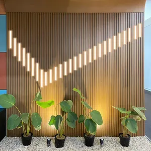 Tablero de pared WPC con efecto decorativo LED impermeable