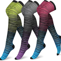 Chaussettes de sport tricotées anti-bactériennes montantes pour enfants et adultes, idéales pour la course, le marathon, le football, en polyester, collection automne