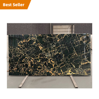GOLDTOP 2024 Chine pierre onyx Marmore Dalle de marbre noir avec marbres d'Athènes dorés Dalles de marbre noir