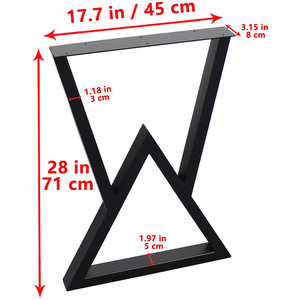 באיכות גבוהה מברזל יצוק ריהוט מתכת חומרה סוגר רגליים שולחן אוכל עם רפידות מתכווננות - Product Image 6