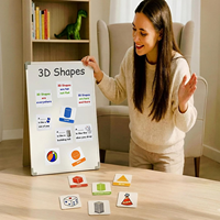 Tarjetas Magnéticas de Felpa UCI con Formas 3D y Referencias Bíblicas |   18 Piezas de Materiales Manipulativos de Matemáticas, Suministros para Maestros de Geometría