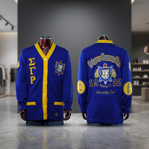 Sigma Gamma Rho Soror Embroidery Women Acrylic <b>Cardigans</b> | SGRho Sorority Embroidered Ladies Custom Style <b>Cardigan</b> <b>Sweater</b> - Product Image 2
