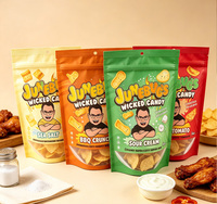 Sacs d'emballage personnalisés à faible MOQ avec fermeture éclair, sachets stand-up pour biscuits, chips et aliments, sacs Mylar