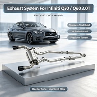 Pot d'échappement amélioré pour un son riche et clair du moteur pour Infiniti Q50 Q60 3.0T 2017-2024 Performance Racing