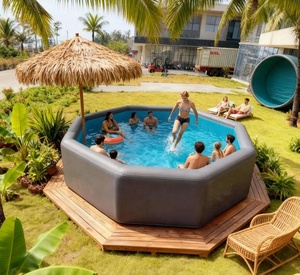 Piscina Inflable <span class=keywords><strong>de</strong></span> PVC con Diseño Hexagonal Grande Personalizada, <span class=keywords><strong>de</strong></span> 4m/5m <span class=keywords><strong>de</strong></span> Diámetro, para Uso Familiar en Exteriores y Jardines - Product Image 1