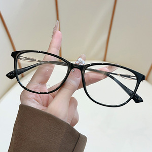Women Full Rim Black <b>Eyeglasses</b> <b>Frame</b> 6002 Clear CR-39 Lenses Medium Size For Optical Wear - Product Image 1