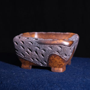 Handmade Purple Clay Bonsai Pot <b>Square</b> Creative <b>Wood</b> Fired Antique Style <b>Planter</b> - Product Image 3
