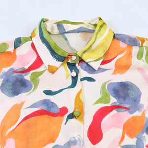 PB&ZA <span class=keywords><strong>Femme</strong></span> 2026 Nouvelle Collection <span class=keywords><strong>Chic</strong></span> Blouses Imprimées Florales <span class=keywords><strong>en</strong></span> <span class=keywords><strong>Soie</strong></span> Satinée Chemises Décontractées à Manches Longues pour <span class=keywords><strong>Femme</strong></span> Blusas Tops Élégants - Product Image 3