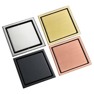 Desagüe <span class=keywords><strong>de</strong></span> suelo <span class=keywords><strong>de</strong></span> acero inoxidable dorado Invisible 304 <span class=keywords><strong>de</strong></span> doble uso para baño cocina ducha balcón-negro <span class=keywords><strong>110</strong></span> desodorante cuadrado - Product Image 1