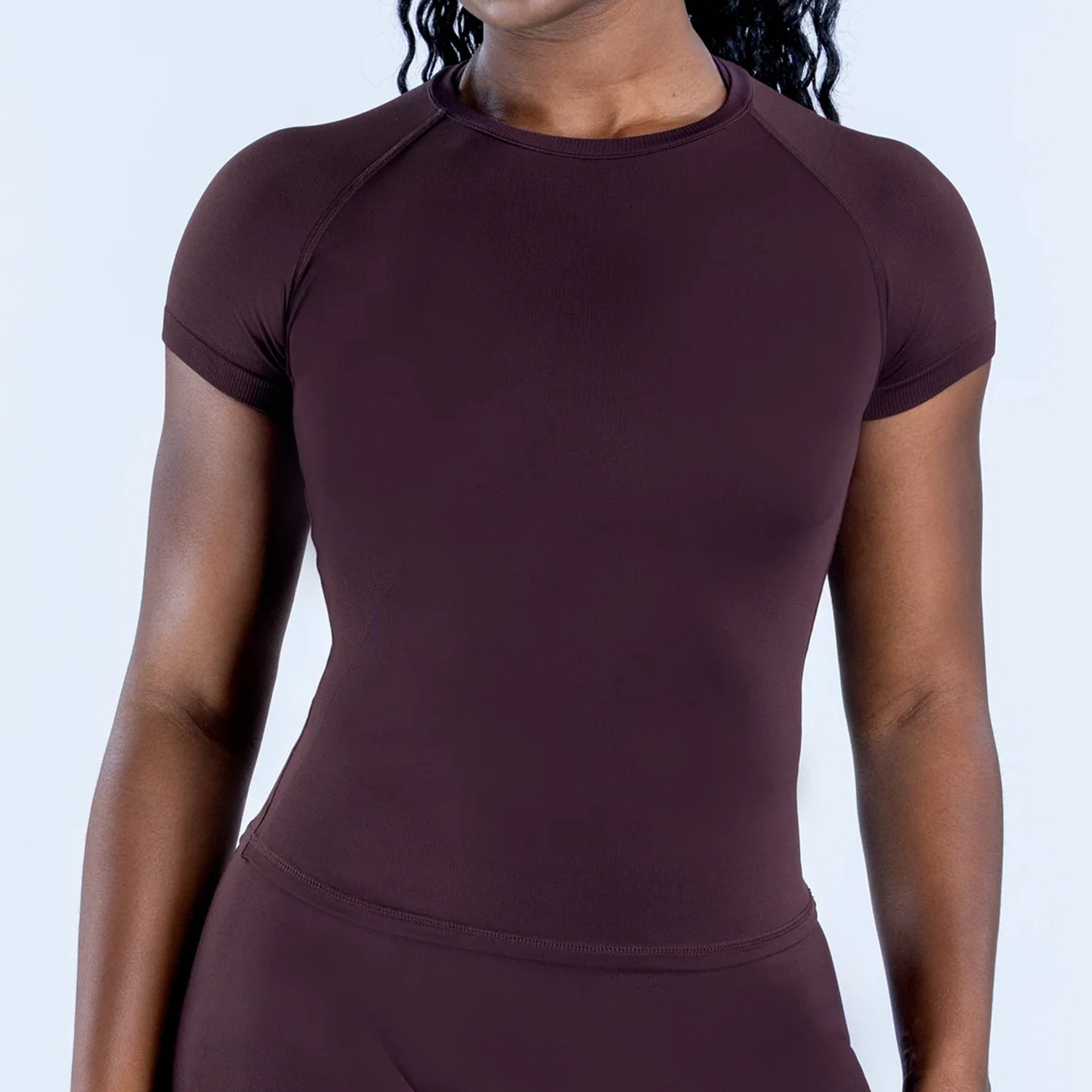Wholesale Seamless Short Sleeve Women's Yoga Top Compression Breathable Quick Dry Moisture-wicking Plain Leisure Sports Top