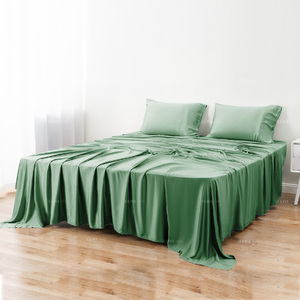 Groothandel 100% Biologisch Katoen Bamboe Viscose Luxe Satijn Zijde Lyocell Dekbedovertrek Beddengoed Set Hoogwaardig Laken Set - Product Image 2