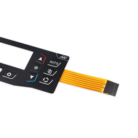 Keyboard Membran On-Off Berlapis Logam PET PC Dengan Lampu Latar LED