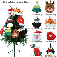 Tapis de reniflement pour chien de Noël avec motif arbre et Père Noël, jouet de distribution de nourriture lente à suspendre
