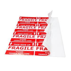 Autocollants d'avertissement et de fragilité personnalisés de haute qualité, les plus vendus en Chine, impression de logo privé, étiquette rouge pour carton d'expédition Bluetooth - Product Image 2