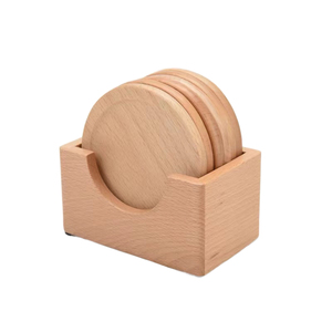 <span class=keywords><strong>Sottobicchieri</strong></span> in Legno Personalizzabili in Acacia, Sughero, Bambù, Noce, Faggio per Tazze da Caffè, Isolamento Termico - Product Image 6