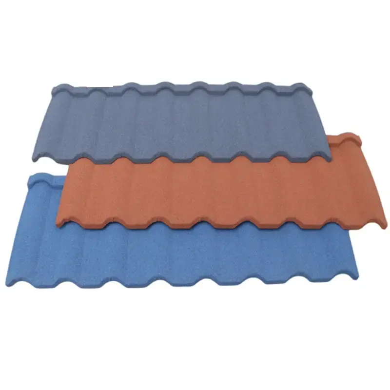 Big Size Stone Coated Metal Roof Tile Save Labor Better Waterproof No Raindrop Sound Roofing Tiles European Quality