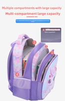 Sac à dos à roulettes pour école primaire, style cuir, en nylon imperméable, motif dessin animé, lot de 3 pièces, vente chaude
