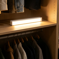 Lampu LED Isi Ulang 10cm/20cm/30cm/50cm untuk Bawah Kabinet Dapur, Lampu Sensor Gerak Nirkabel, Lampu Malam, Lampu Pengisian Daya