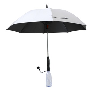 Custom Logo 23-Inch Straight UV <b>Umbrella</b> with Fan & Mister, Windproof Cooling Sun <b>Umbrella</b> for Golf & Outdoor - Product Image 3