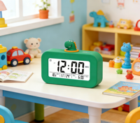 Cartoon-Nilpferd LCD Digitaler Wecker mit Niedlichem Design für Büro, Zuhause, Küche, Dekoration, Familie, Studenten und Kinder