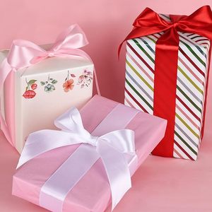 Multi Color Solid Double Face 100% Polyester Satin <b>Ribbon</b> Roll Assortment Set for Gift Packaging <b>Wedding</b> Decor - Product Image 6