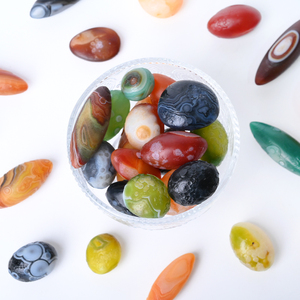 หินคริสตัลคุณภาพสูงขายส่ง หินอาเกตธรรมชาติหลากสี หินอาเกตโกบี หินคริสตัลขัดเงาสำหรับตกแต่ง - Product Image 6