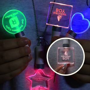 Individuelle Muster Kpop Mini-Leuchtstab Werbe-LED-Stick Blinkender Schlüsselanhänger für Konzerte Partys Geschenk - Product Image 4