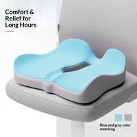 Grand coussin de siège en mousse à mémoire de forme en forme de papillon pour voiture et chaises de bureau, coussin respirant pour les fesses, personnalisable en fibre de polyester