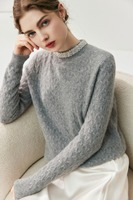 Pull 100% cachemire, pull pour femme, col semi-haut, tricot ample, couleur unie, automne et hiver