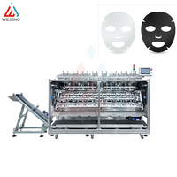 Machine automatique de remplissage de masques faciaux pour sachets et pochettes, haute précision, liquides visqueux, haute productivité, équipement de ligne de production cosmétique