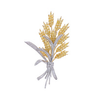 Broche TIANSHE haut de gamme et abordable, incrustée de zircon, motif épi de blé, épingle de sûreté raffinée pour manteau, accessoires en gros