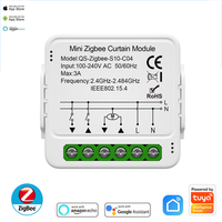 Zigbee rideau Mini Module télécommande vocale sans fil dans le mur Tuya rideau relais interrupteur