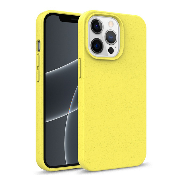 New Wheat Straw Eco Friendly Biodegradable Pbat Compostable Phone Case for Iphone 13 Pro Max Custom Pattern Compostable