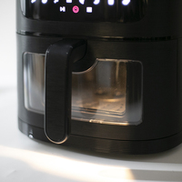 Friteuses à air intelligentes WiFi Tuya 6L avec écran numérique et fenêtre visible, cuisinière électrique sans huile, contrôle par application pour la cuisine et la maison