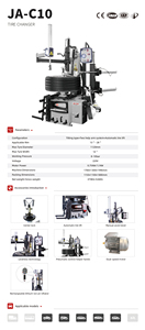 Máquina Desmontadora de Neumáticos de 28 Pulgadas con Brazo Doble, Sin Plataforma Giratoria y Automática, Sin Palanca, 220V, Equipo de Reparación de Neumáticos, Modelo JA-C10 - Product Image 3
