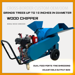 Broyeur de bois haute performance à double alimentation, déchiqueteur automatique de branches d'arbres <span class=keywords><strong>pour</strong></span> la production de <span class=keywords><strong>sciure</strong></span> et de paillis, et le recyclage des déchets forestiers - Product Image 2