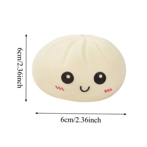 Pelota Antiestrés de Simulación de Dumpling, de Rebote Lento, Suave al Tacto, con Forma de Baozi, Juguete para Aliviar el Estrés, Regalo de Cumpleaños - Product Image 5