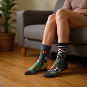 Calcetines a media pantorrilla de moda, tallas 37-45, colores mixtos para hombres y mujeres - Product Image 3