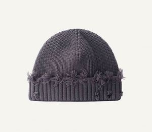 Wholesale Solid Color Unisex Winter <b>Hats</b> <b>for</b> Men Custom Knitted Beanies <b>Hats</b> Distressed Beanies - Product Image 2