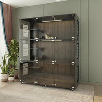 Cage et villa spacieuses pour chats avec maison pour chats à plusieurs niveaux, enclos extérieur, niche pour animaux de compagnie et meubles en bois de luxe pour plusieurs chats