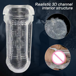 Ejercitador de Pene Masculino, Copa de Masturbación Transparente con Succión de Aire, Vagina de Bolsillo Portátil, Juguete Íntimo para Adultos - Product Image 3