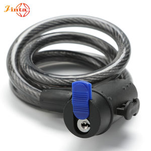 Jinta высокого качества 11*1100 мм ключ черный велосипедный кабельный замок для мотоцикла Электрический скутер электрический кабель для велосипеда замок - Product Image 3