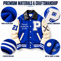 Veste de baseball pour homme style Letterman avec patch chenille personnalisé, en similicuir bicolore à revers, sur mesure OEM pour commande en gros