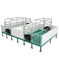Cage de maternité pour truies de style européen, galvanisée à chaud, réglable, avec panneau en PVC pour ferme porcine moderne