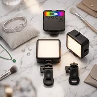 Lampe vidéo de poche RVB P6, accessoires pour appareil photo, température de couleur réglable 2500-9000K, pliable, CRI élevé Ra>95, 2000mAh