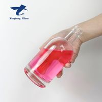 Usine pas cher vide 100ml 200ml 375ml 500ml 750ml 1000ml 75cl bouteilles en verre de whisky à bouchon à vis rond
