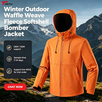 Veste bomber softshell en polaire gaufrée pour homme TIMETEX, idéale pour l'hiver et les activités de plein air, manteau décontracté de randonnée, triple protection, service OEM